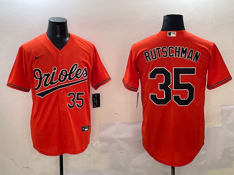 Men Baltimore Orioles #35 Rutschman Orange Game 2025 Nike MLB Jersey style 1->baltimore orioles->MLB Jersey